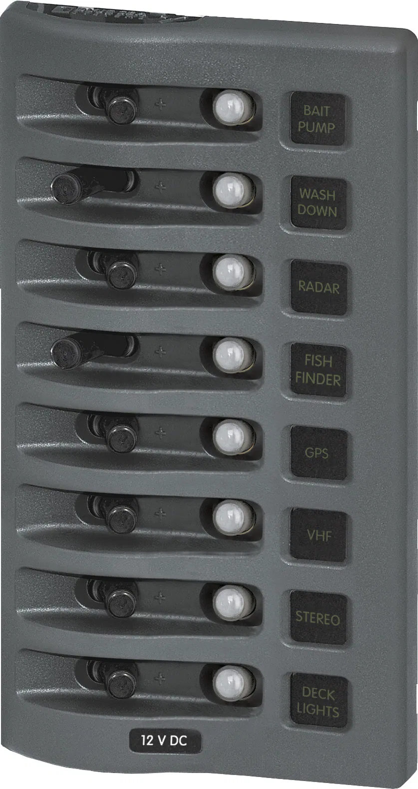 4378-BSS – BLUE SEA Power Distribution Box, CLB Circuit Breakers Panel 15 Amps At 12 Volts DC/ 9 Amps At 24 Volts DC ...
